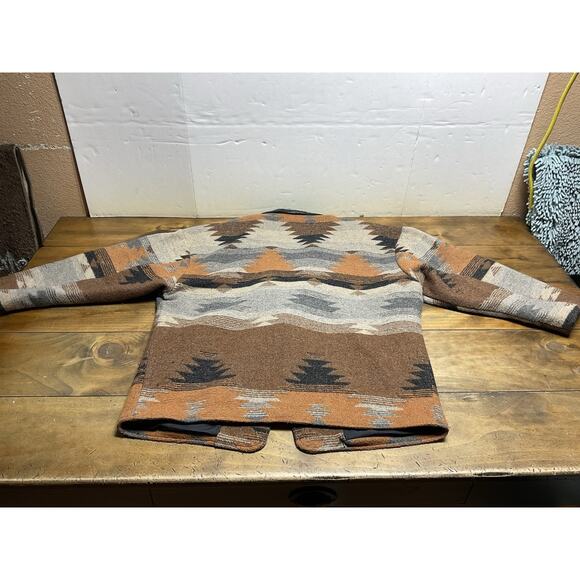 Vintage Pioneer Wear Wool Blend Southwestern Tribal Aztec Coat Jacket Womens XL - Picture 11 of 13